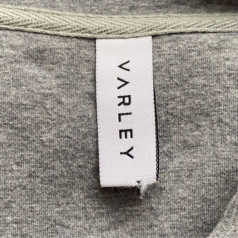 Varley Heathered Cloud Earl Boxy Moto Comfy Sweatshirt Bomber Jacket Size Medium - Picture 12 of 16